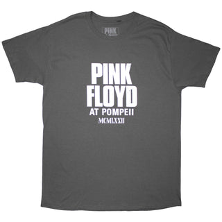 Pink Floyd T-Shirt: Pompeii Collage (Charcoal Grey) (Back Print)