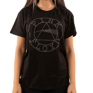 Pink Floyd Embellished T-Shirt: Circle Logo (Diamante)