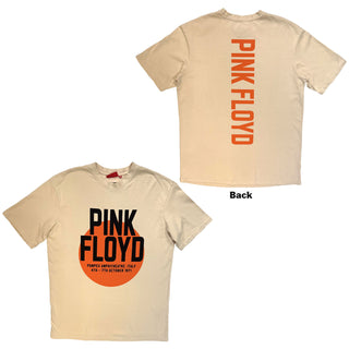 Pink Floyd  Unplugged T-Shirt: Pompeii Circle Wash (Sand) (Back Print)