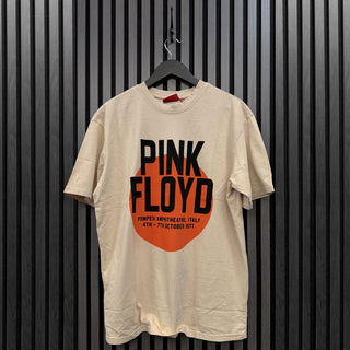 Pink Floyd Unplugged T-Shirt: Pompeii Circle Wash (Sand) (Back Print)