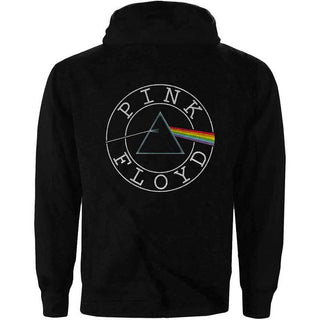 Pink Floyd Zipped Hoodie: Circle Logo (Back Print)