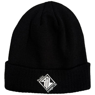 PIL (Public Image Ltd) Beanie Hat: Diamond Logo & Text (Black)