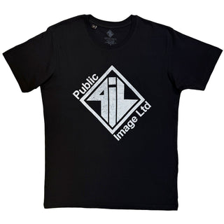 PIL (Public Image Ltd) T-Shirt: Diamond Logo & Text (Black)