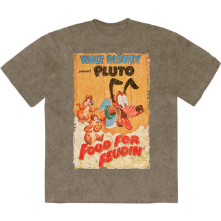 Disney Stone Wash T-Shirt: Pluto Food For Feudin' (Green)