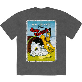 Disney Stone Wash T-Shirt: Pluto Bone Trouble (Charcoal Grey)