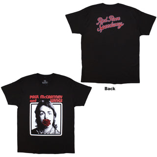 Paul McCartney T-Shirt: Red Rose Speedway (Black) (Back Print)
