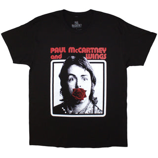Paul McCartney Unisex T-Shirt: Red Rose Speedway (Black) (Back Print)