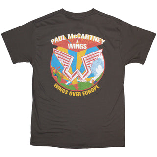 Paul McCartney T-Shirt: Wings Over Europe (Charcoal Grey) (Back Print)