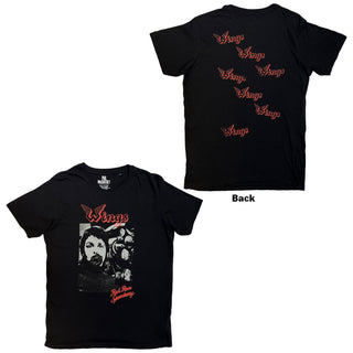 Paul McCartney T-Shirt: Wings Collage (Black) (Back Print)