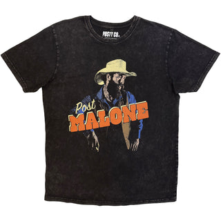 Post Malone Stone Wash T-Shirt: Cowboy (Black)