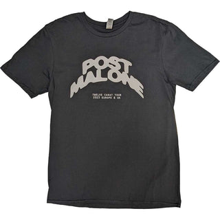 Post Malone T-Shirt: Curved Logo 2023 Tour Dates (Back Print & Ex-Tour)