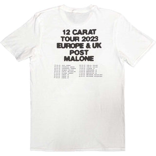 Post Malone T-Shirt: Burn It Down 2023 Tour Dates (Back Print & Ex-Tour)