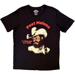 Post Malone T-Shirt: U.S. Tour (Black) (Back Print)