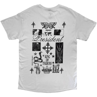 President T-Shirt: King Of Terrors (White) (Back Print)