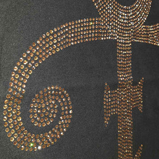 Prince Ladies Embellished T-Shirt: Gold Symbol