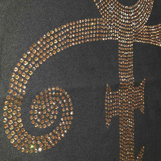Prince Embellished T-Shirt: Gold Symbol
