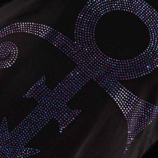 Prince Embellished T-Shirt: Purple Symbol