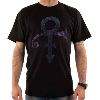 Prince Embellished T-Shirt: Purple Symbol