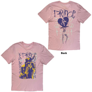 Prince T-Shirt: Sign Of The Times Guitar (Pink) (Back Print)