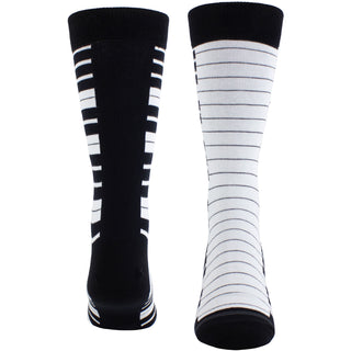 Perri's Crew Socks: Piano (Black) (UK Size 6.5 - 11)
