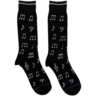 Perri's Crew Socks: Musical Notes (Black)