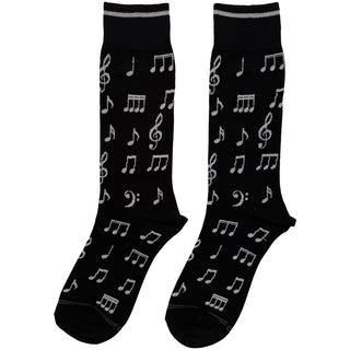 Perri's Crew Socks: Musical Notes (Black)