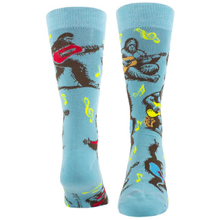 Perri's Crew Socks: Monkeys (Blue) (UK Size 6.5 - 11)