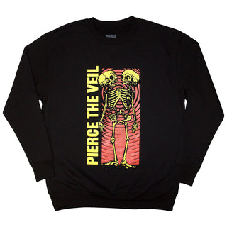 Pierce The Veil Sweatshirt: Wavy Skeleton (Black)