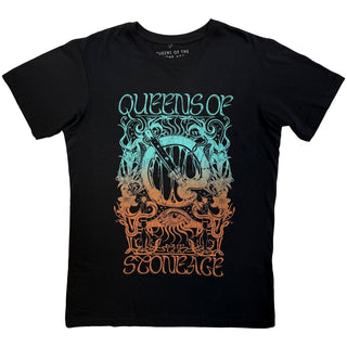 Queens Of The Stone Age Carbon T-Shirt: Montage (Black)