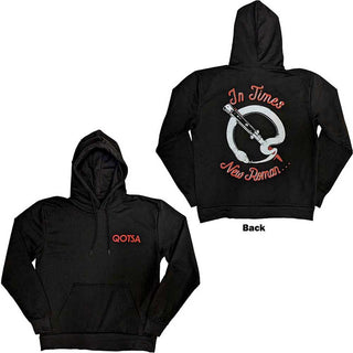 Queens Of The Stone Age Unisex Pullover Hoodie: Snake Logo (Back Print)