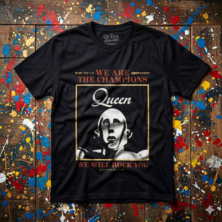 Queen Premium Carbon T-Shirt: We Are The Champions (Black)