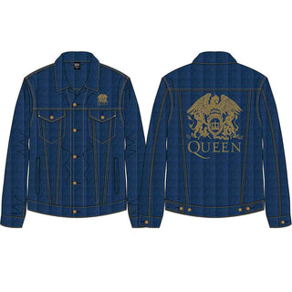 Queen Denim Jacket: Classic Crest (Back Print)