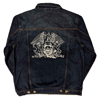 Queen Denim Jacket: White Crest