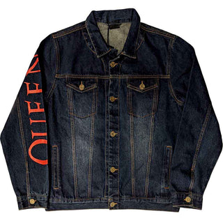 Queen Denim Jacket: White Crest