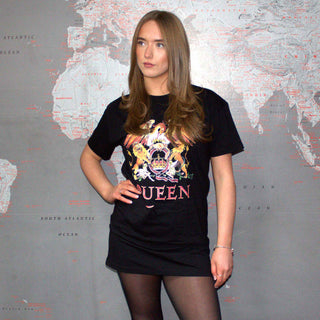 Queen Ladies T-Shirt Dress: Classic Crest