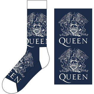 Queen Ankle Socks: White Crests