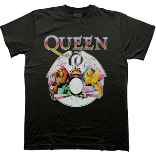 Queen Unisex T-Shirt: Multi Colour Crest