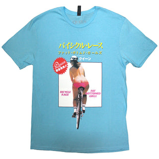 Queen T-Shirt: Fat Bottomed Girls (Blue)