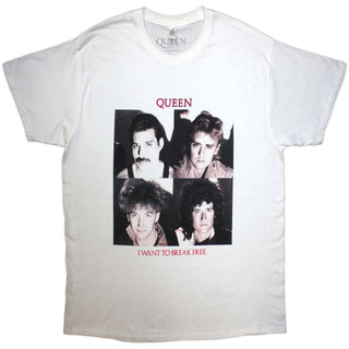 Queen T-Shirt: I Want To Break Free (White)