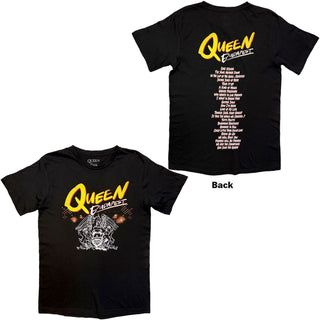 Queen T-Shirt: Budapest Setlist (Black) (Back Print)