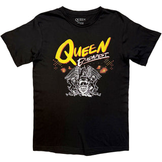 Queen T-Shirt: Budapest Setlist (Black) (Back Print)