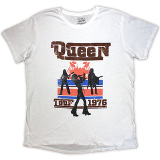 Queen Ladies T-Shirt: 1976 Tour Silhouettes
