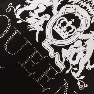 Queen Ladies Embellished T-Shirt: Logo (Diamante)