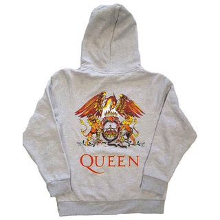 Queen Zipped Hoodie: Classic Crest (Back Print)