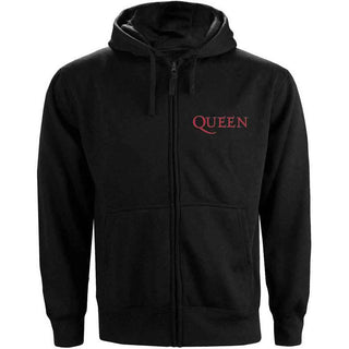 Queen Zipped Hoodie: Classic Crest (Back Print)