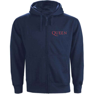 Queen Zipped Hoodie: Classic Crest (Back Print)