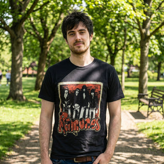 Ramones Premium Carbon T-Shirt: Graffiti (Black)