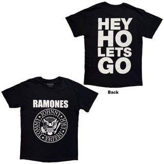 Ramones T-Shirt: Hey Ho (Front & Back) (Back Print)