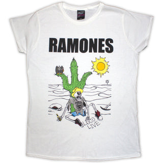 Ramones Ladies Slim Fit T-Shirt: Loco Live