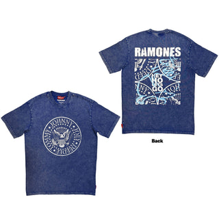 Ramones  Unplugged T-Shirt: Presidential Seal Wash (Blue) (Back Print)